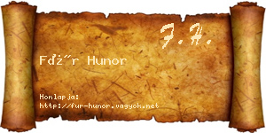Für Hunor névjegykártya